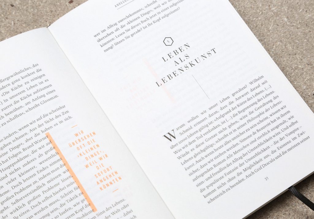 Die Kunst Ein Kreatives Leben zu Führen Book Layout Design