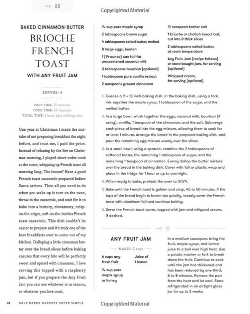 Layout Design of “Half Baked Harvest Super Simple" Cookbook (paperback)