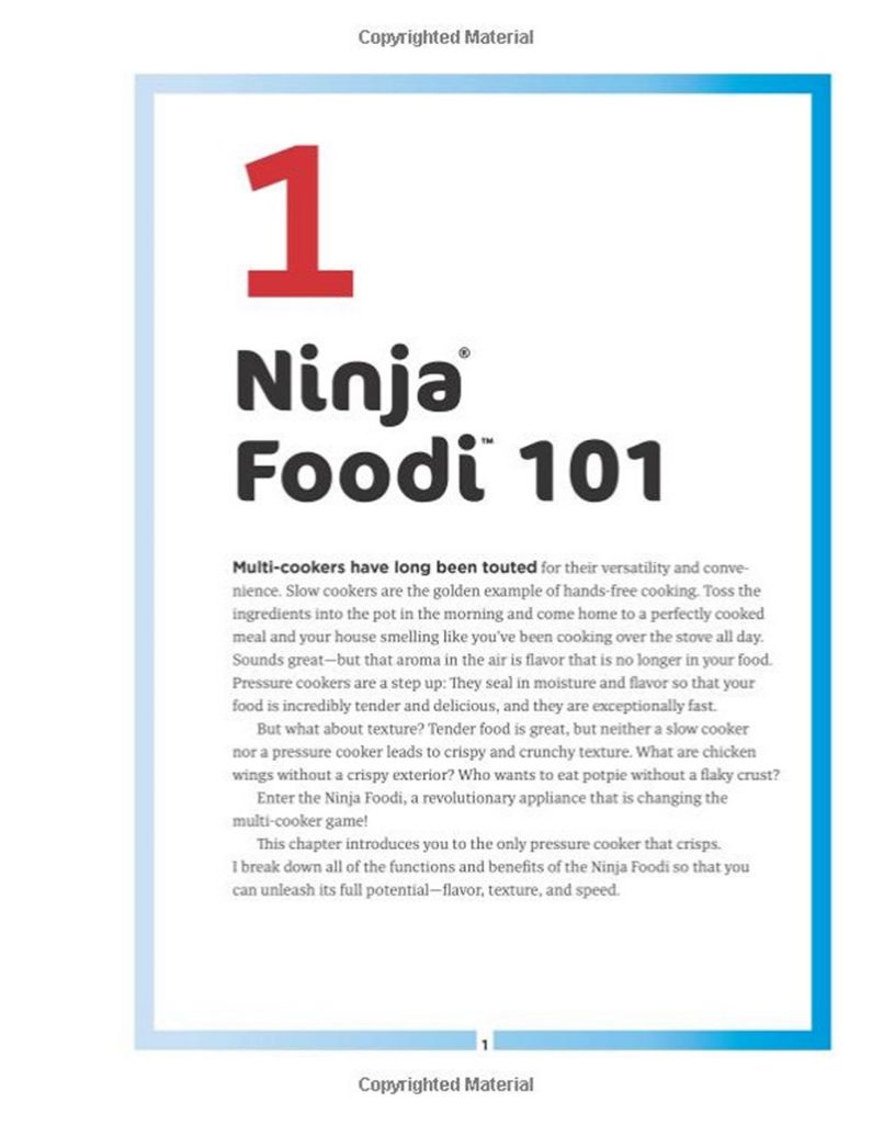 Layout Design of “Ninja Foodi” Cookbook (paperback)