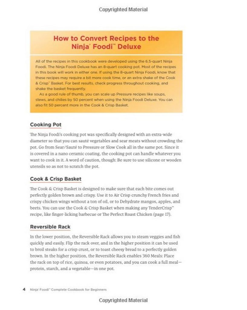 Layout Design of “Ninja Foodi” Cookbook (paperback)
