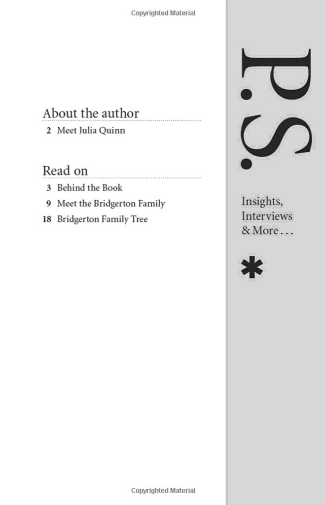 Romance Book Layout Design - "Bridgerton" (paperback)