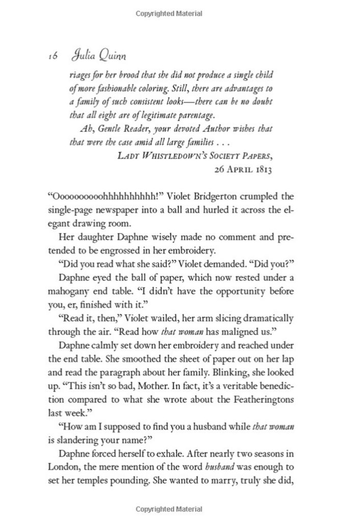 Romance Book Layout Design - "Bridgerton" (paperback)