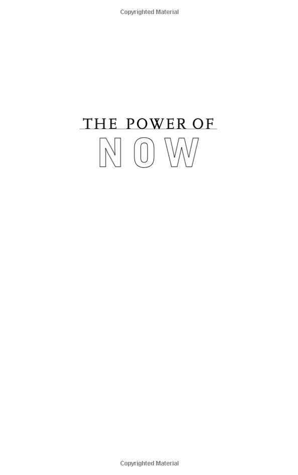 Layout Design of "The Power of Now" book (paperback)