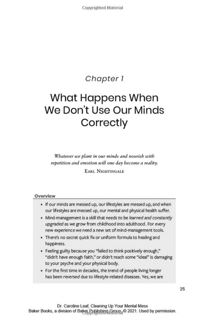 Layout Design of “Cleaning Up Your Mental Mess” book (paperback)