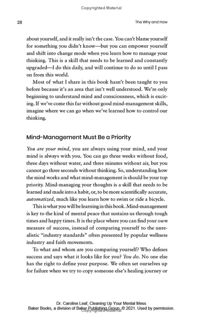 Layout Design of “Cleaning Up Your Mental Mess” book (paperback)